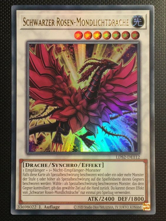 Yugioh Schwarzer Rosen-Mondlichtdrache (V.1) RA03-D Produktbild-Vorschau 6