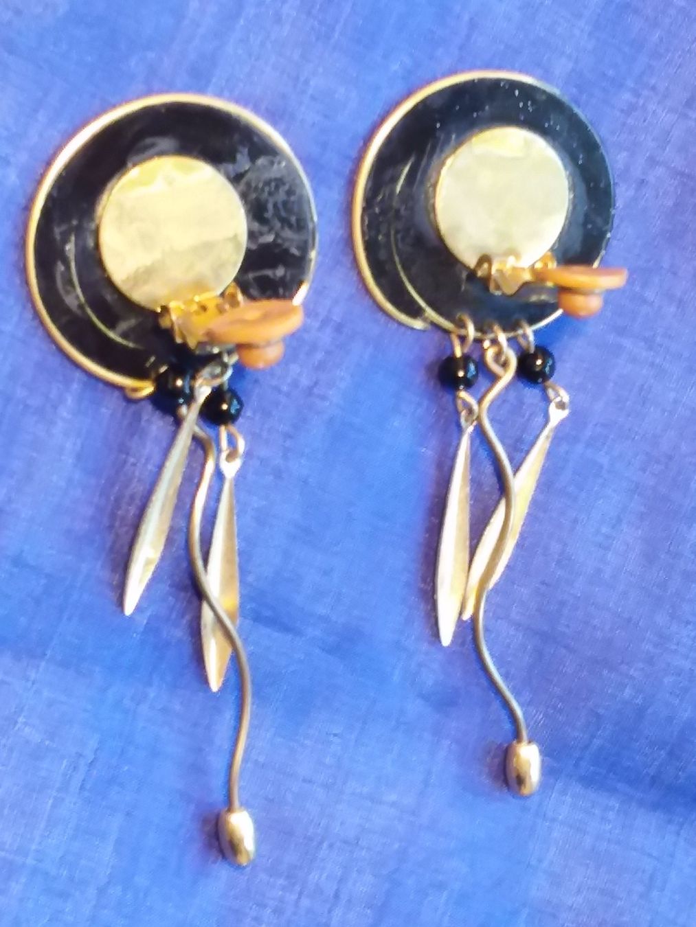 Orecchini pendenti & Orecchini a lobo: Art Déco Gold-Schwarze Ohrclips, ca 1930 – Usato da Zürich venduto da gutsan 6