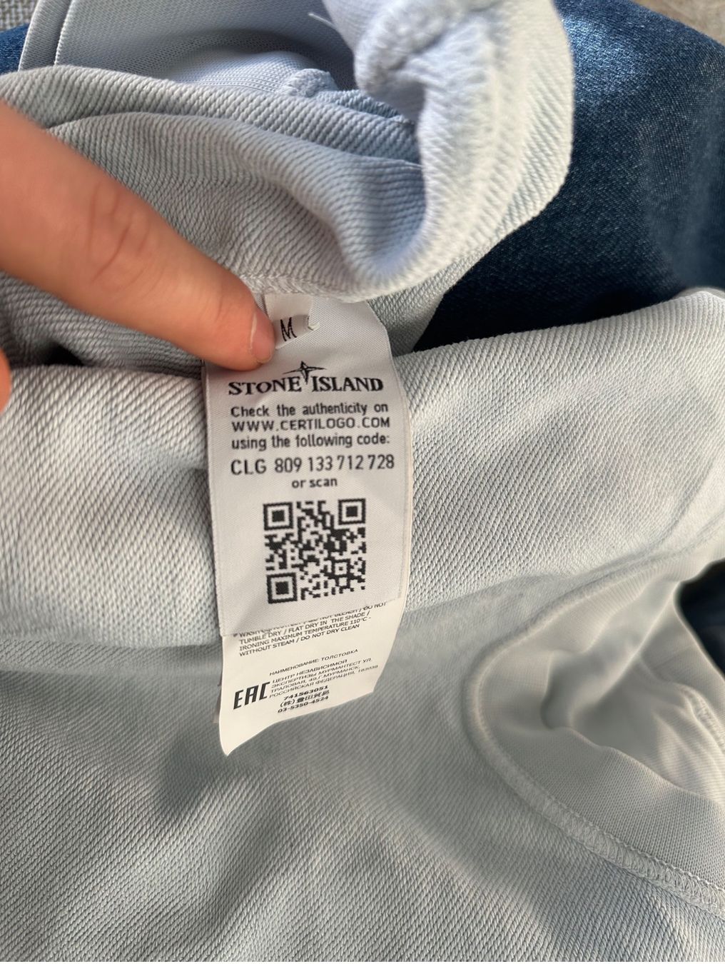 Stone Island Maglioni & Felpe: Stone Island Pullover babyblau Grösse M – Usato da Basel venduto da olo..ir 4