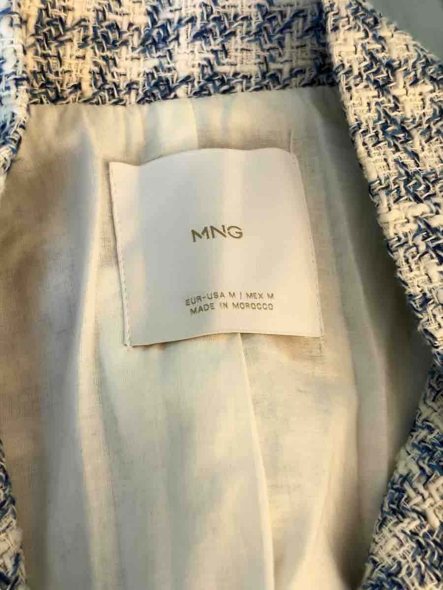 Mango Jacken: MNG Tweed Jacket, Size M, Blue and White Pattern – Neu (gemäss Beschreibung) aus Wettswil von marko0503 4