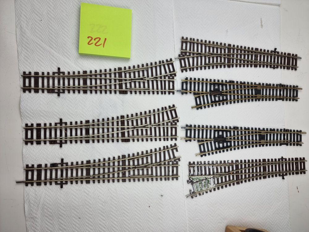 ROCO Weichen Set - 7 Weichen Links WL15° Spur H0 1:87 (Defekt) in Lyss ...