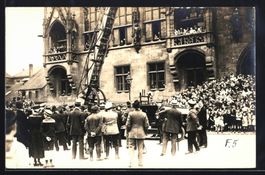 Foto-AK Saarbrücken, Feuerwehrtag, Vorf