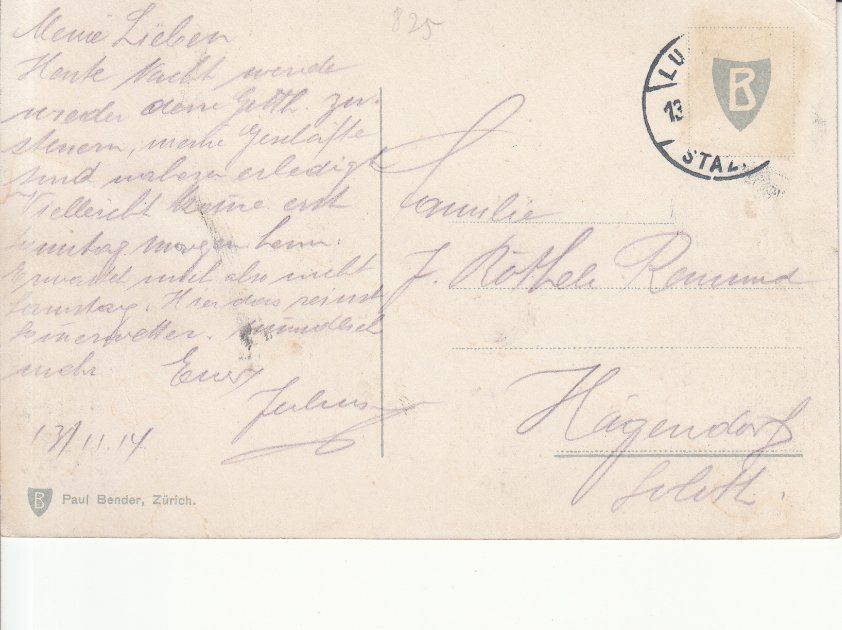 Cartoline postali: Lugano 1914 – Usato da Bürglen TG venduto da StampGraf 1