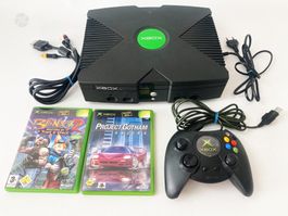 Classic Xbox Konsole + 2 Games + Controller