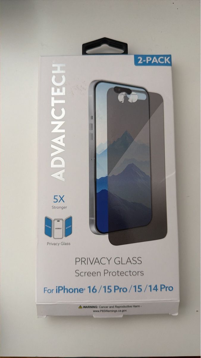 Ritocchi & pellicole di protezione: iPhone 14/15/16 Pro Blickschutzglas 2er Pack Neu – Nuovo e nell'imballaggio originale da Grafstal venduto da Kelly044
