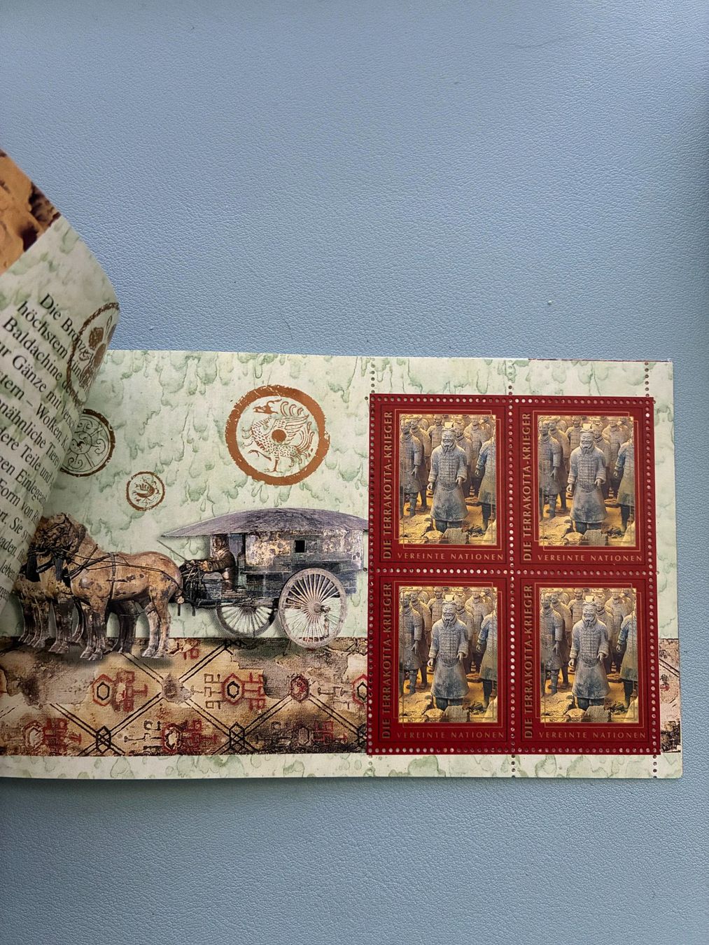 Tous les timbres: 1997 UNO Markenheftchen Terrakotta-Krieger postfrisch – D'occasion à Eggersriet par stamp303 1
