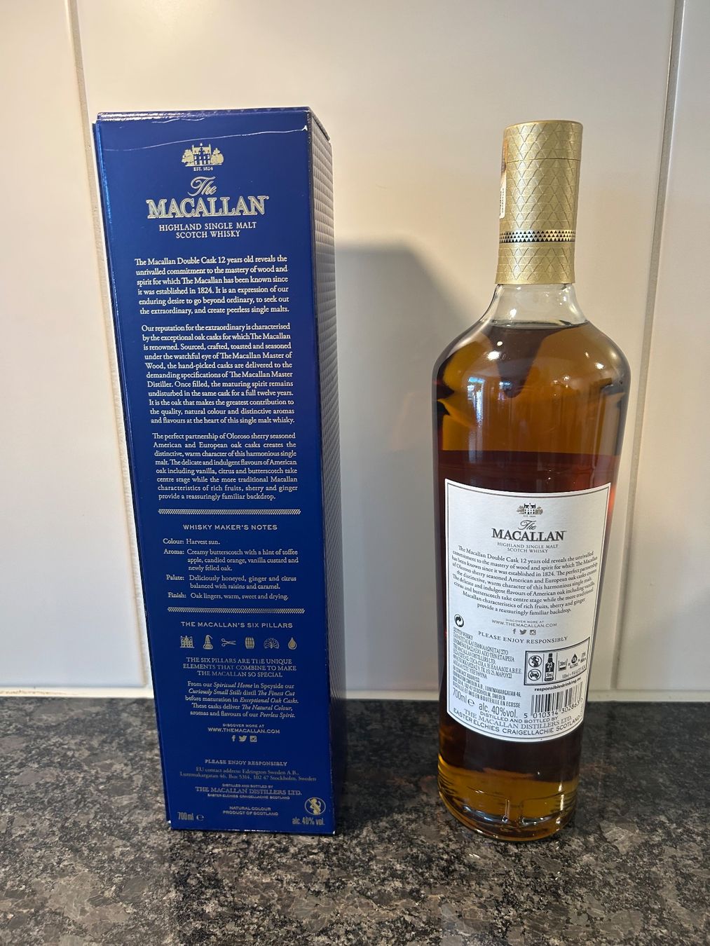 Macallan Spirituosen: Macallan 12 Jahre Double Cask Single Malt Whisky – Neu und originalverpackt aus Wangen an der Aare von SG94 1