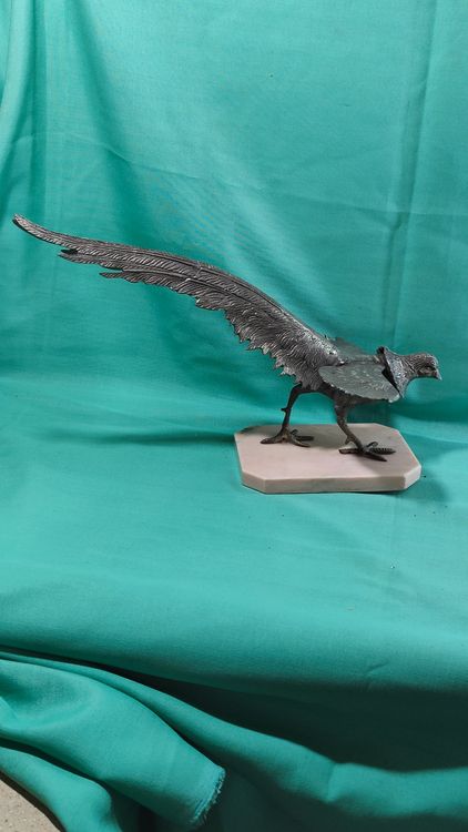 LANGER WUNDERSCHÖNER FASAN MESSING VERSILBERT TOP FIGUR | Kaufen auf ...