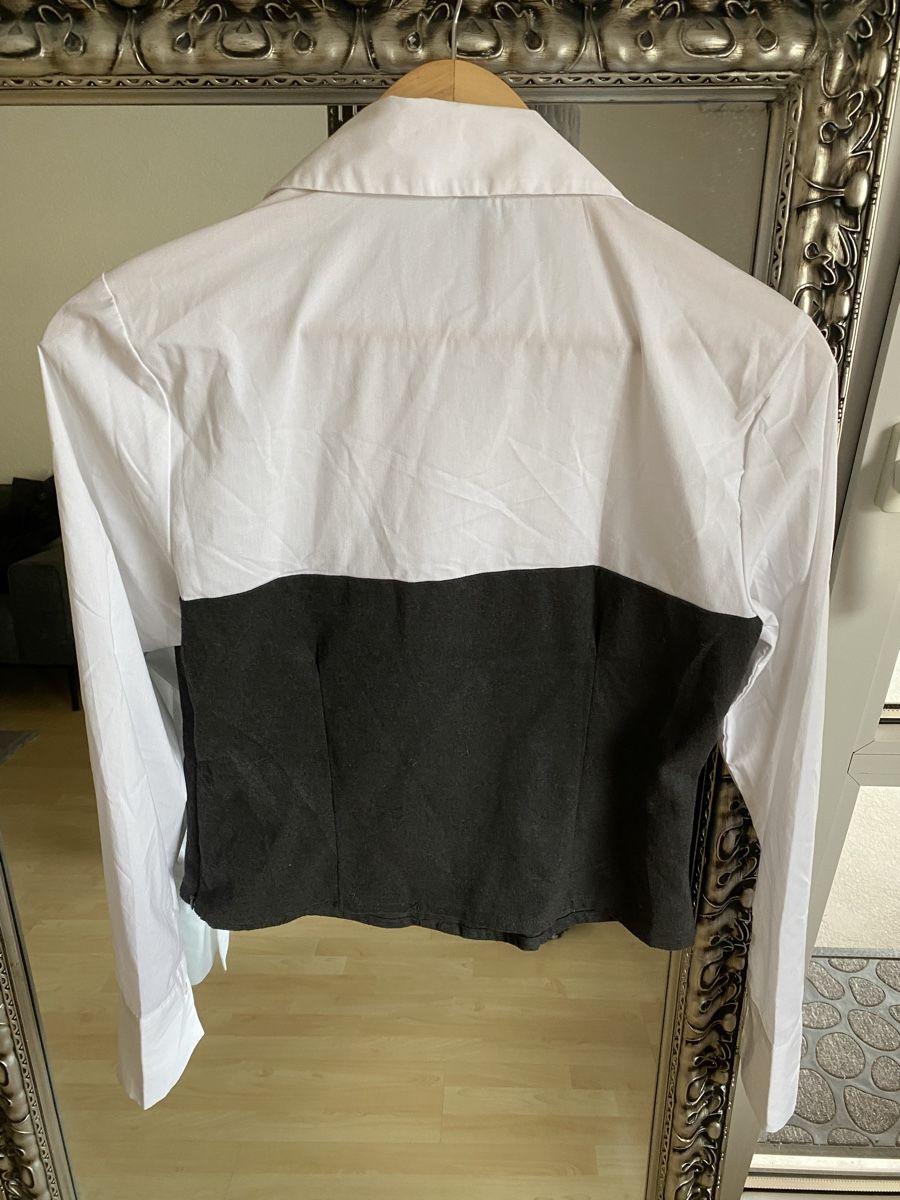 Camicette: Bluse, Gr. M, Dunkelgrau-weiss, elegant – Nuovo (secondo la descrizione) da Horw venduto da ast_b5c6 1