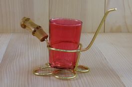 Brezel-Salzstangenhalter, Ständer Messing, vintage 50er