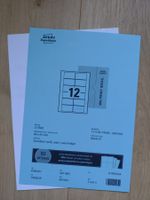 Etiketten 80 x 45 mm, 10 Blatt á 12 Etiketten