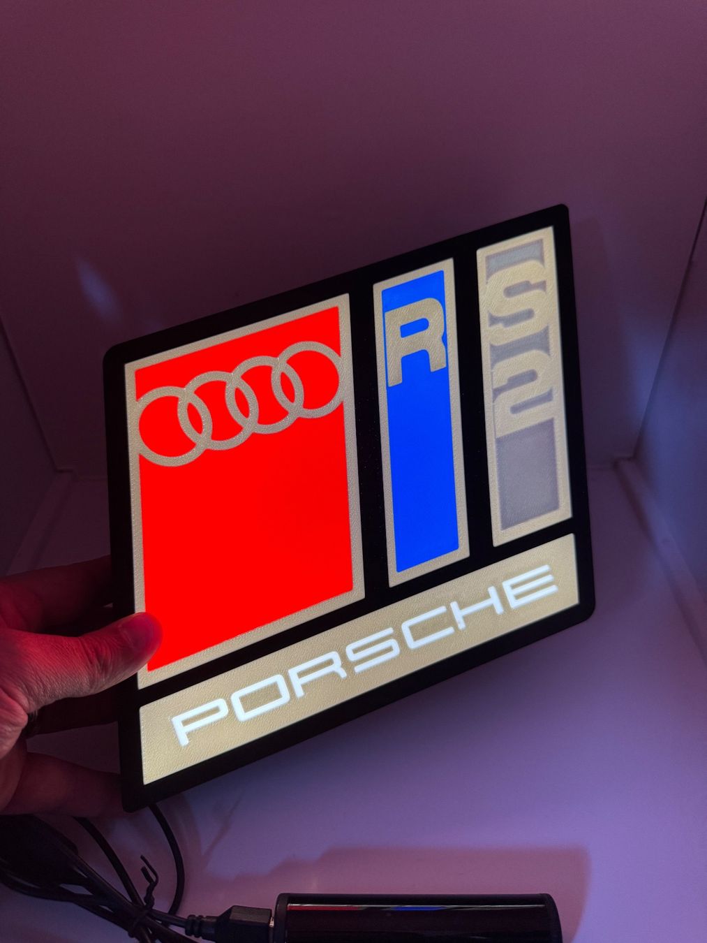 Lampade: Lightbox Emblème Audi RS2 Porsche, Neuve! – Nuovo (secondo la descrizione) da Vicques venduto da PAMB3D 3