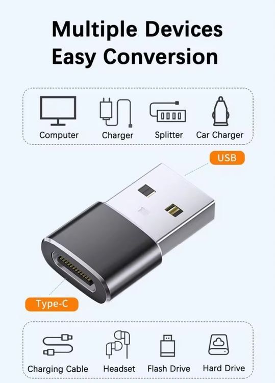 Unità & Adattatore: USB C vers USB A adaptater – Nuovo e nell'imballaggio originale da Fribourg venduto da LaFondue 2