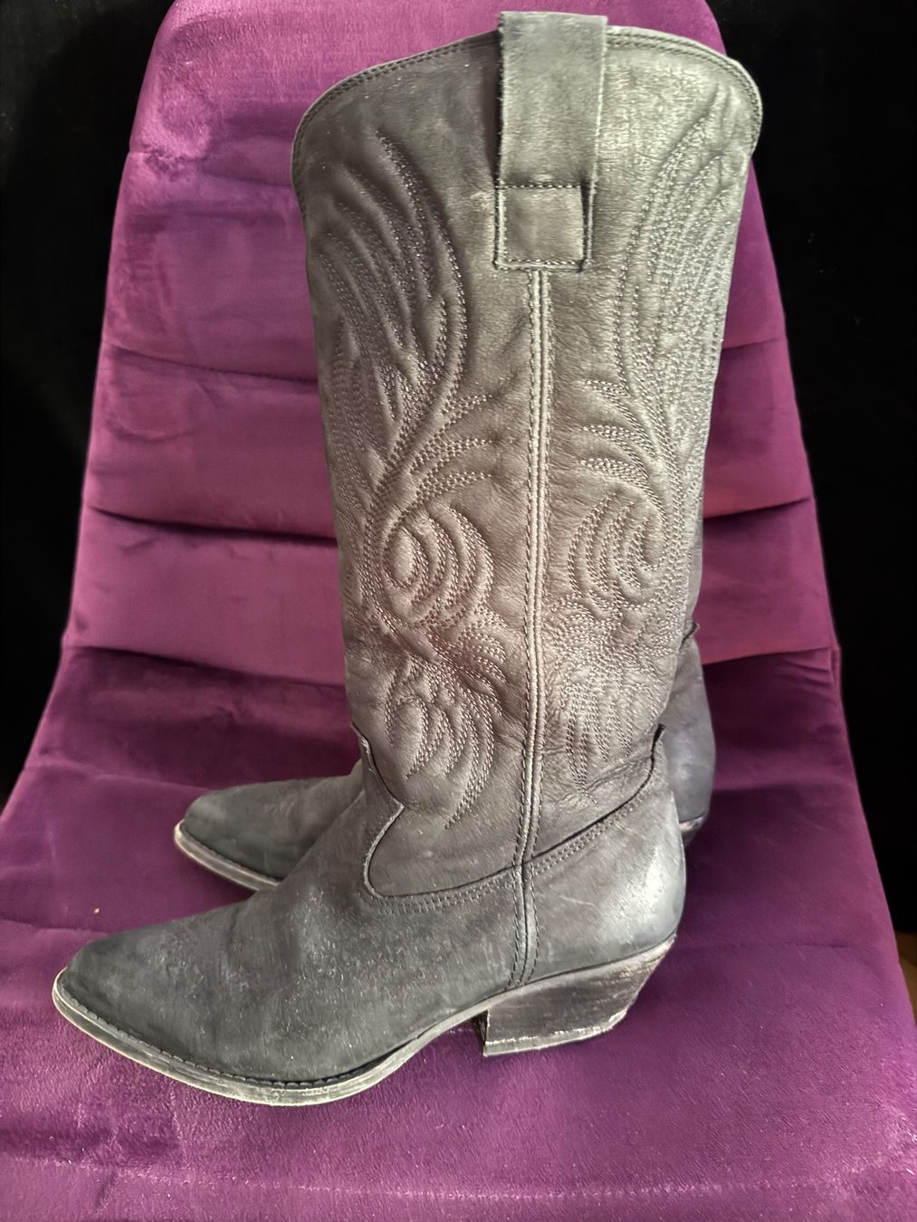 Damenschuhe: Black cowboy boots – Gebraucht aus Zürich von MagicStuff007