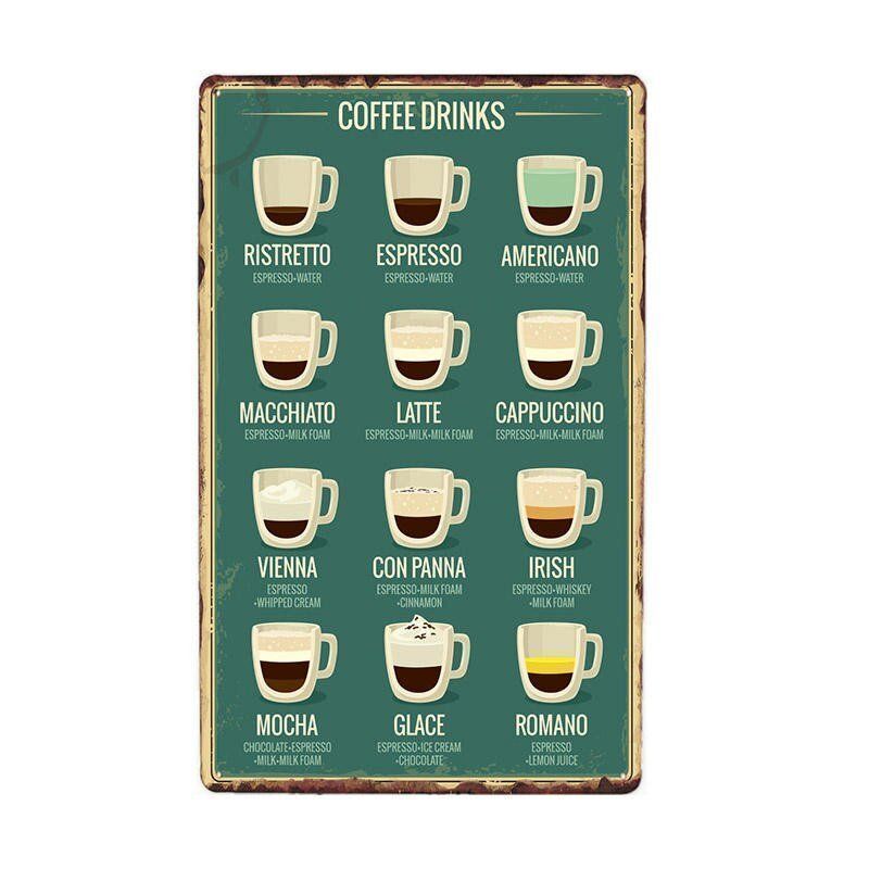 Insegne: Plaque vintage Café - Blechschild Kaffee – Nuovo e nell'imballaggio originale da Uvrier venduto da AlpineTreasures