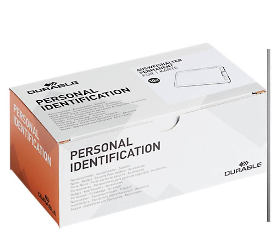 Wandhalterungen: 10 Stk. neue neue Ausweishalter Durable PERMANENT – Neu und originalverpackt aus Necker von liq24 4