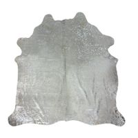 echtes Kuhfell Teppich White/Silver