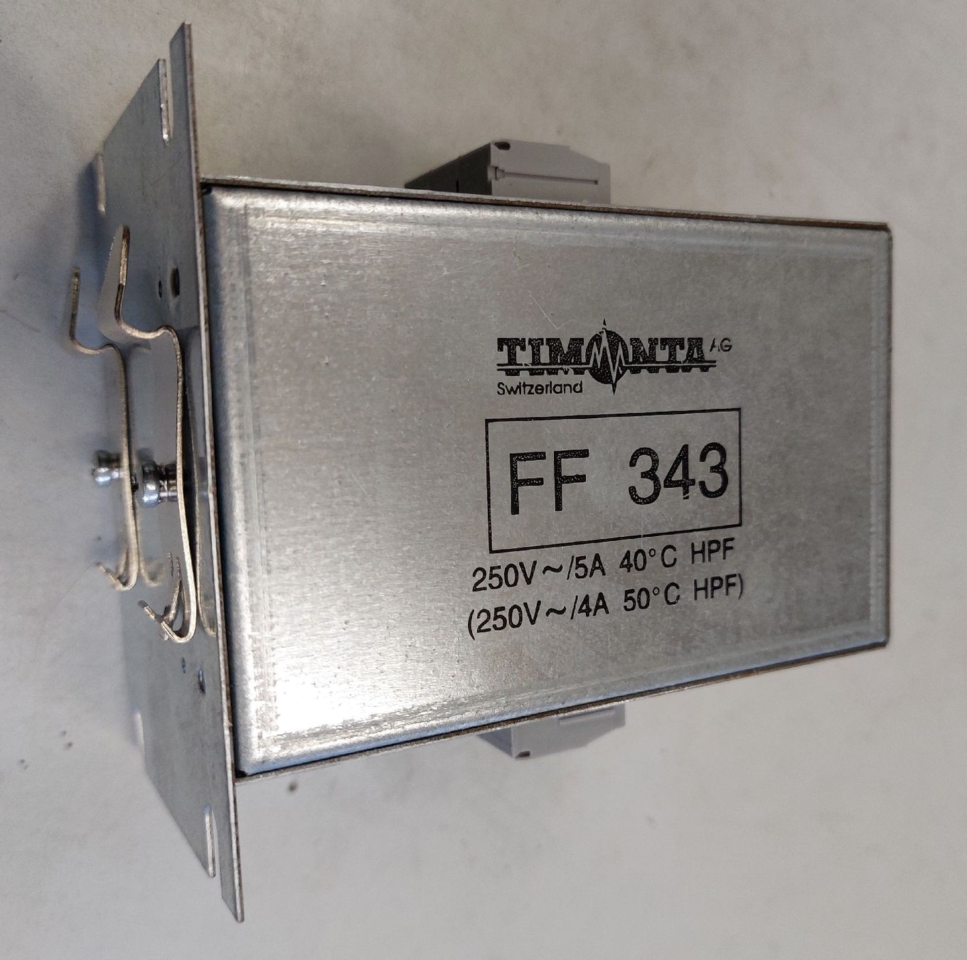 Componenti elettronici: Timonta Netzfilter FF 343 - 250VAC / 5A – Usato da Azmoos venduto da wiesenduenger