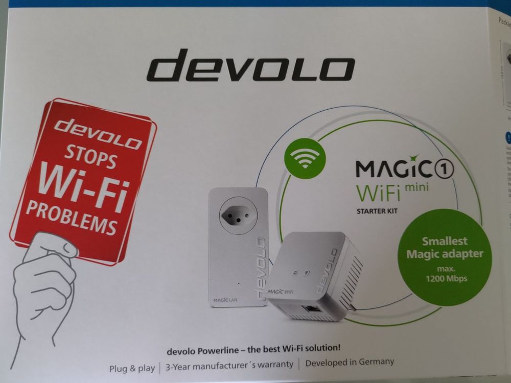 https://img.ricardostatic.ch/images/5046f3d7-3def-45d8-bc0a-c9b4bf172db7/t_1000x750/devolo-magic-1-wifi-mini-starter-kit-1200-mbps