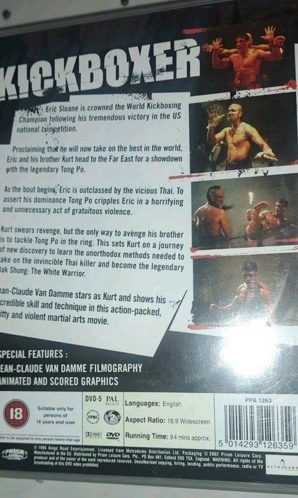 Alle DVDs: Kickboxer (Jean-Claude Van Damme) UK-Import / EN  ©'2003 OVP – Neu und originalverpackt aus St.Gallen von elk2022 1
