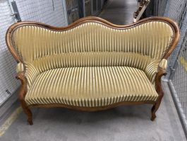 schönes antikes Sofa Louis Philippe Massiv Nussbaum 