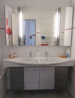Waschtisch Laufen mit Unterbau und Spiegelschrank Froidevaux