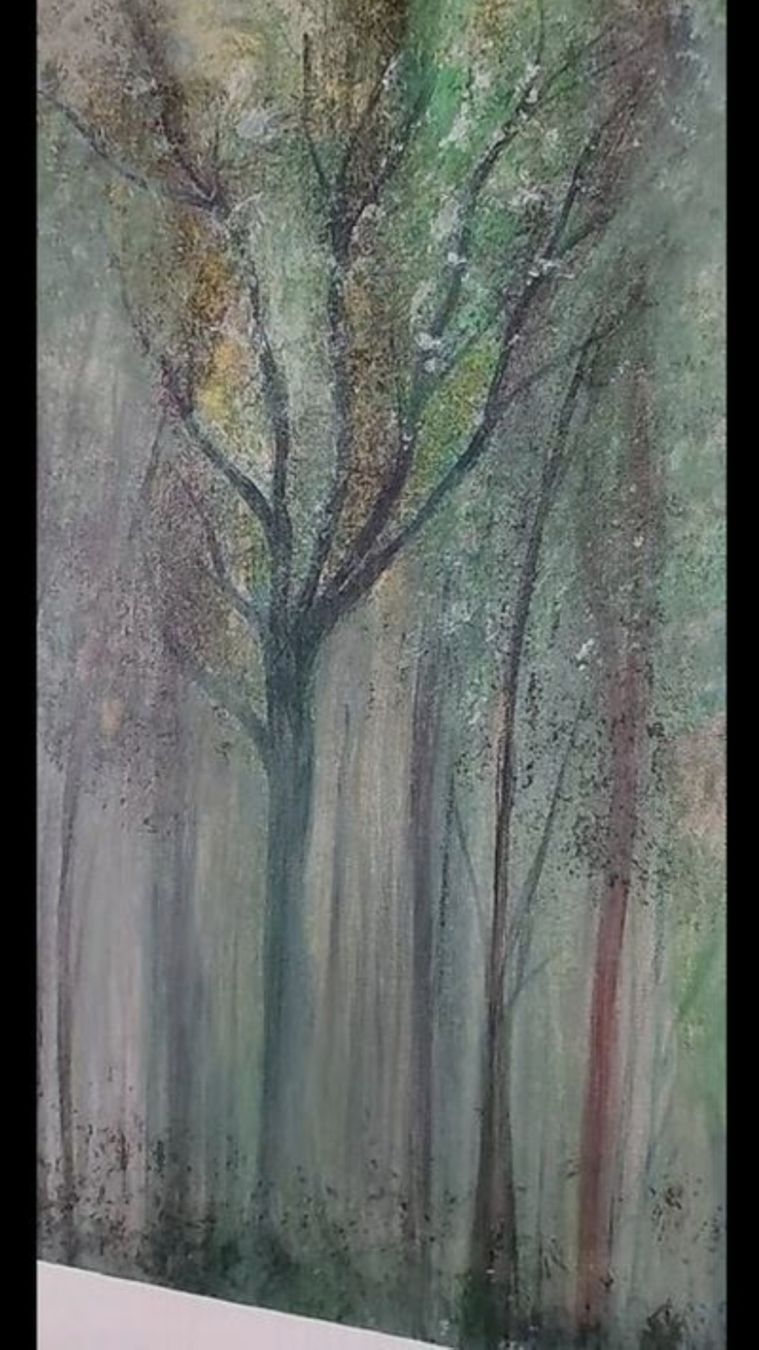 Dipinti: Gemälde "Wald" Herbstfarben,handmade, 46×55 – Nuovo (secondo la descrizione) da Riehen venduto da Steinbock1970 3
