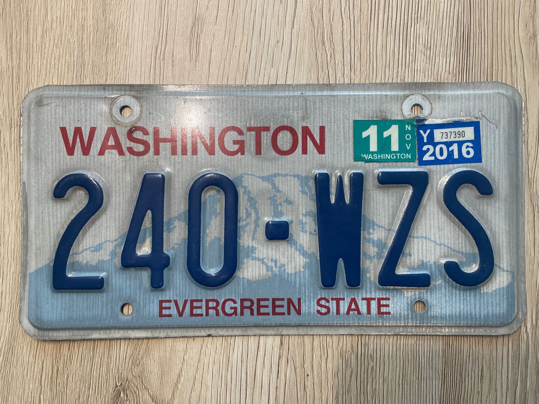 Insegne: Kontrollschild USA Washington – Usato da Wittenbach venduto da laco1213