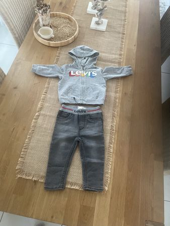 Levi's Set Hoodie und Hose grau neu mit Etikett. Gr. 68