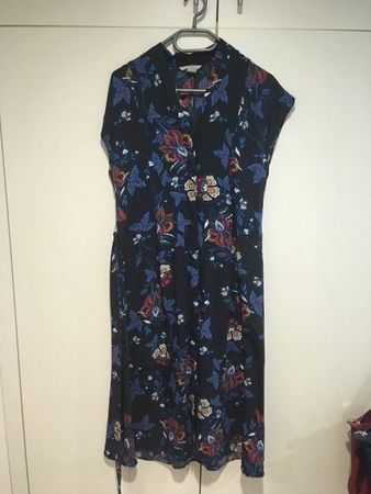 🌹🌸🌼Elegantes Kleid Blau mit Blumen **NEU**