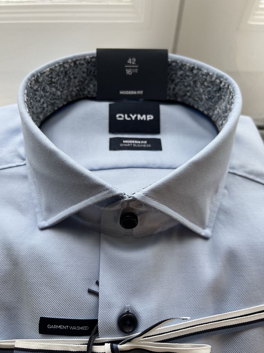 Camicie: Olymp Hemd Modern Fit hellblau, Grösse 42 neu – Nuovo e nell'imballaggio originale da Ottikon venduto da Life3 2