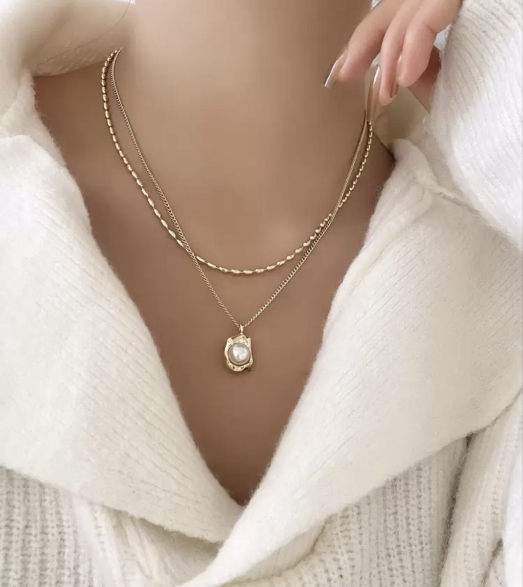 Altri gioielli: Pearl Pendant Layered Necklace – Nuovo (secondo la descrizione) da Zürich venduto da dam_t7hk