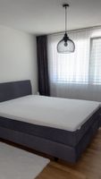 Bico Boxspringbett grau mit Matratze und Topper 140x200cm