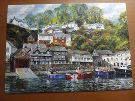 Puzzle von Clovelly, Fischerdorf England 2x 1000