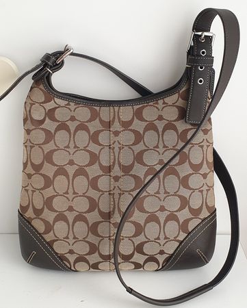 Coach Crossbody Tasche Canvas Leder   