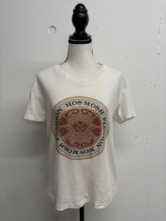 Mos Mosh T-Shirt Grösse M, weiss mit Strass
