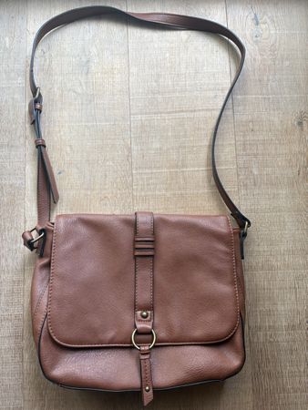 Anna Field Umhängetasche Cognac/Braun – Kunstleder, mit Vers