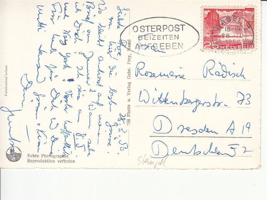 Ansichtskarten: Basel 1956 – Gebraucht aus Bürglen TG von StampGraf 1