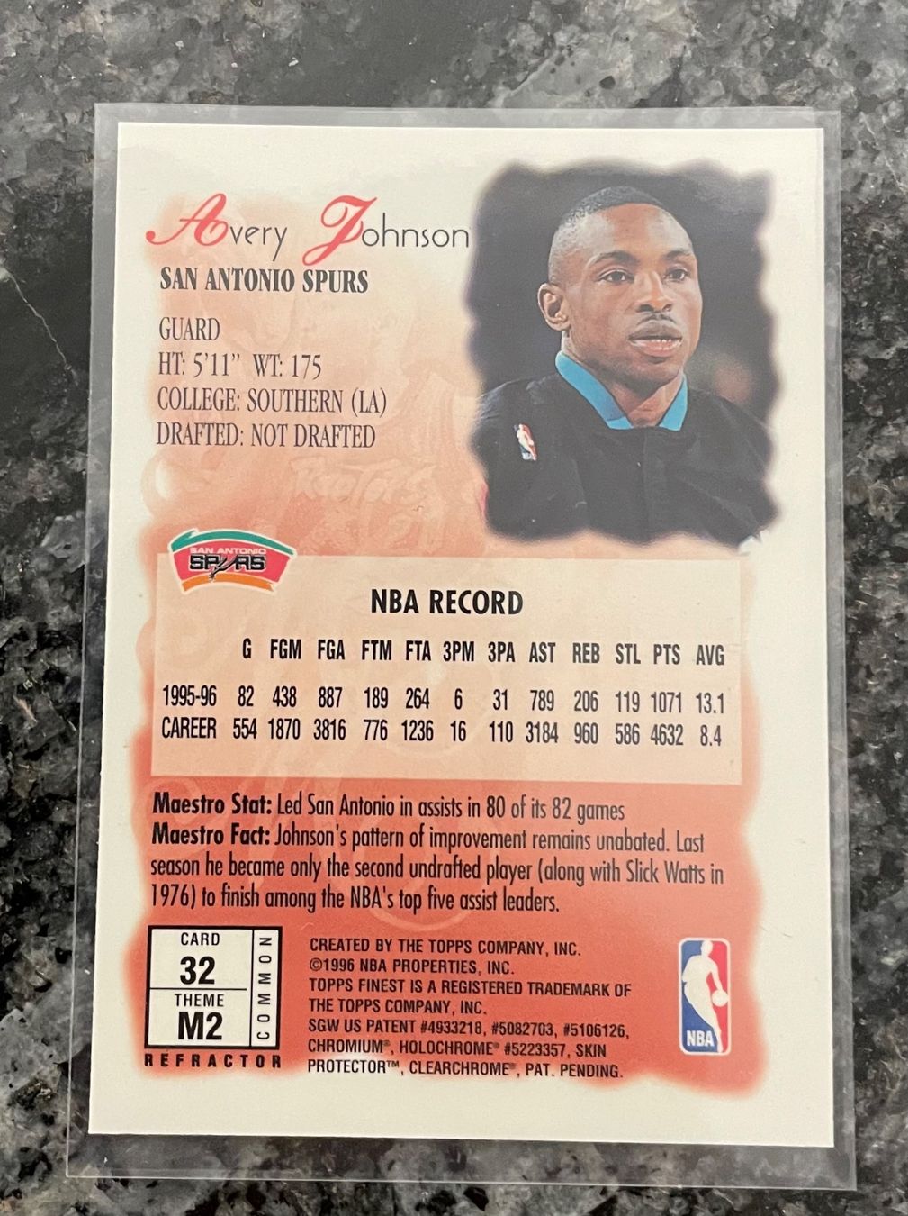 Nba Carte collezionabili: NBA Avery Johnson Topps Finest Refractor Card – Nuovo (secondo la descrizione) da Muttenz venduto da joba23 1