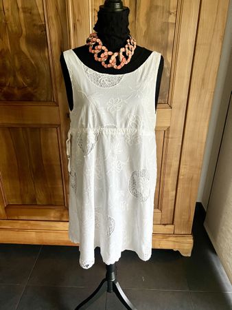 Robe en coton blanche doublée T M-L Neu
