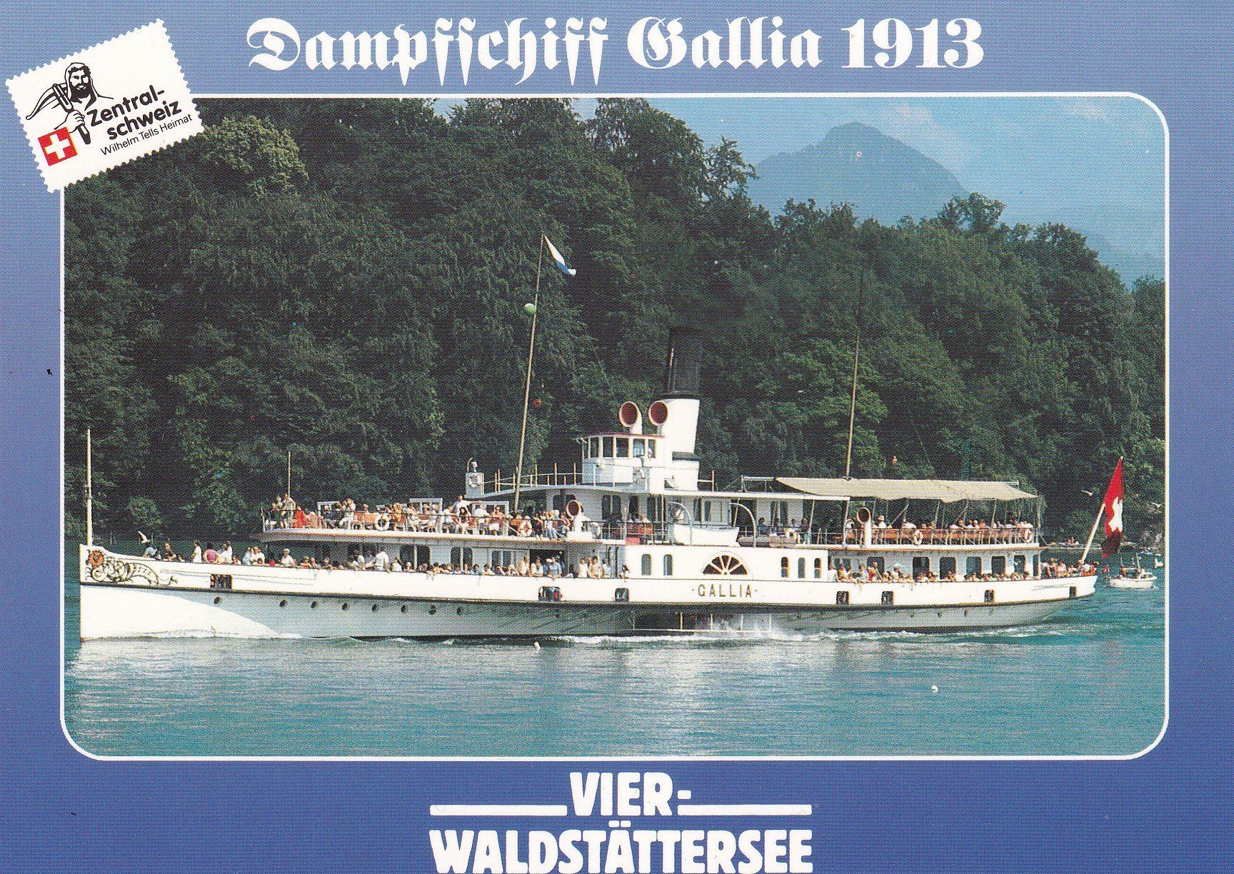 Cartoline postali: Dampffchiff Gallia 1913 Vier Walstättersee – Usato da Cormoret venduto da Pascalll2001