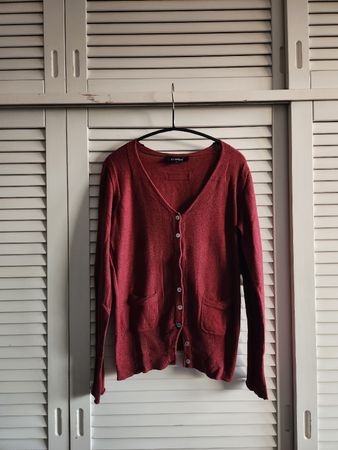 Cotélac cardigan rouge rouille T.0