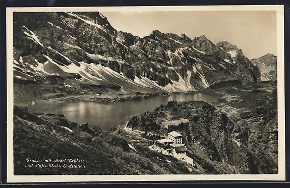 Cartoline postali: Trübsee, Hotel Trübsee u. Luftseilbahn – Usato da Berlin venduto da bartko-reher