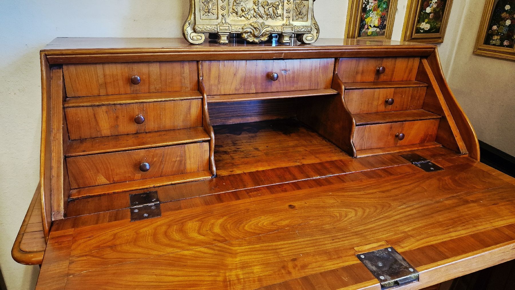 Scrivanie: Antiker Sekretär/Kommode, Kirschbaum, Barock Stil – Usato da BERN venduto da Intarsia 3