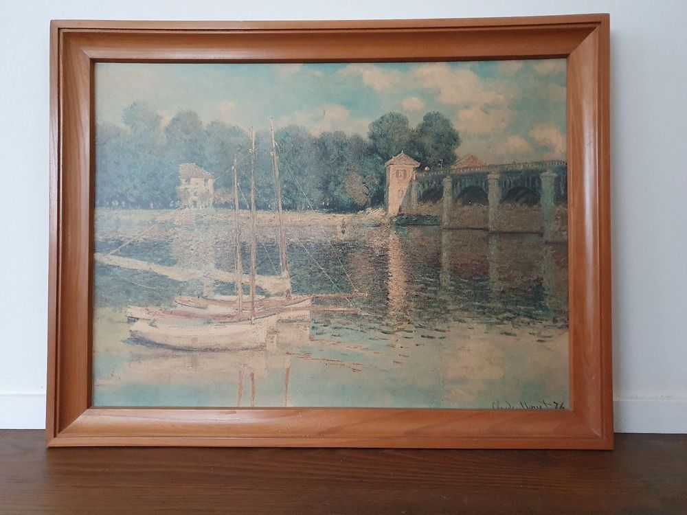 Wee Blue Coo Grußkarte – Claude Monet 'Die Brücke Bei Argenteuil', 12,5x17,5 Cm