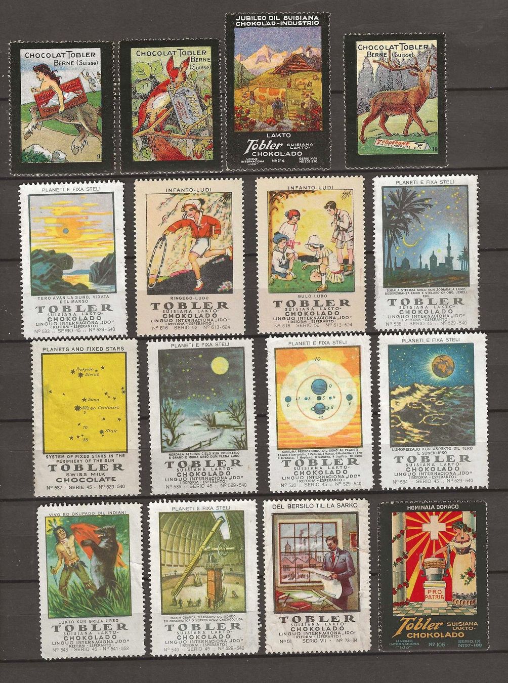 Tutti i francobolli: Lot mit 32 TOBLER Vignetten – Usato da Gümligen venduto da Geniusbuy