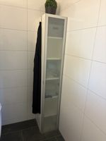 Schmaler Hochschrank mit Glastür weiss 40x20x180cm gebraucht