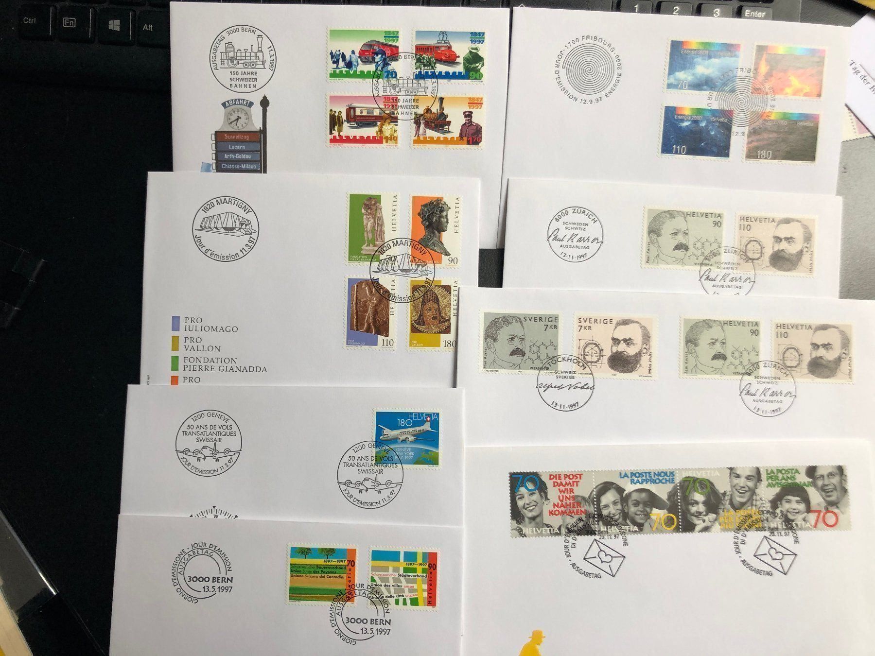 Tutti i francobolli: 8 FDC 1998 selon photos – Usato da Charmey (Gruyère) venduto da Rolando6