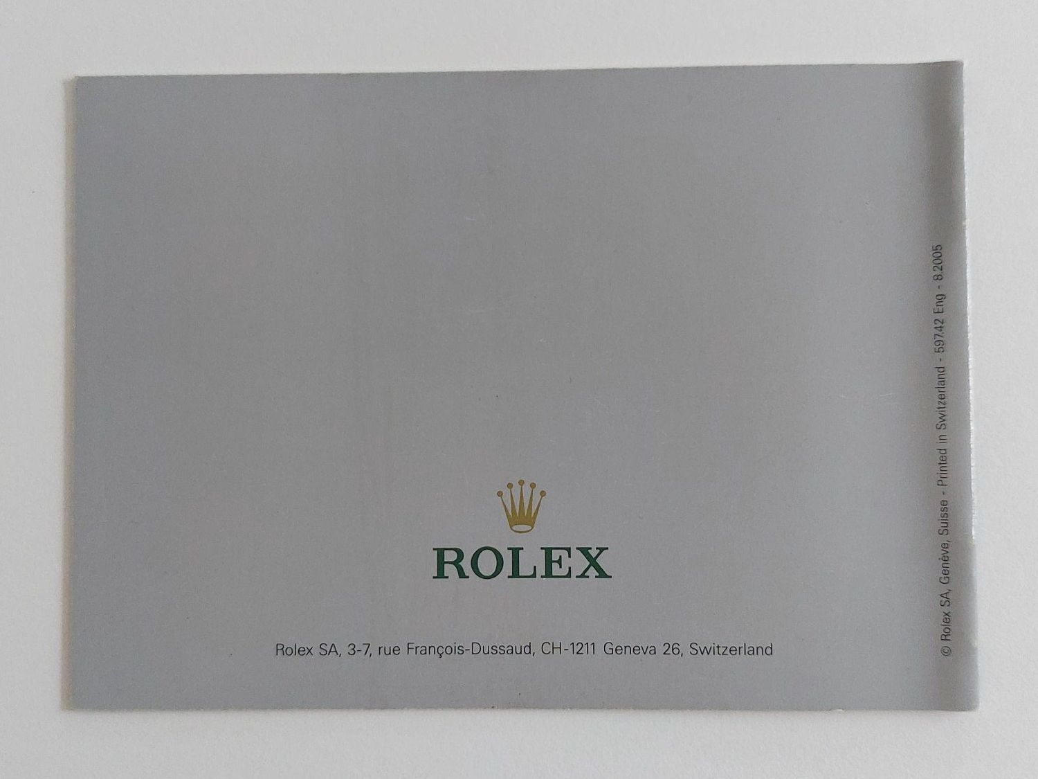 Rolex Orologi: Rolex Booklet 2005 Explorer ENG VINTAGE – Usato da St. Gallen venduto da shatcy 2
