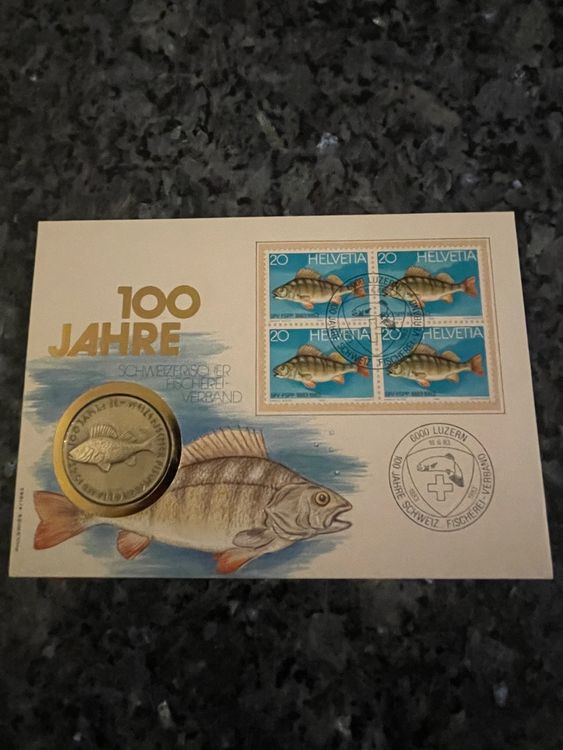 Numisbrief 100Jahre Fischereiverband Der Schweiz | Kaufen Auf Ricardo